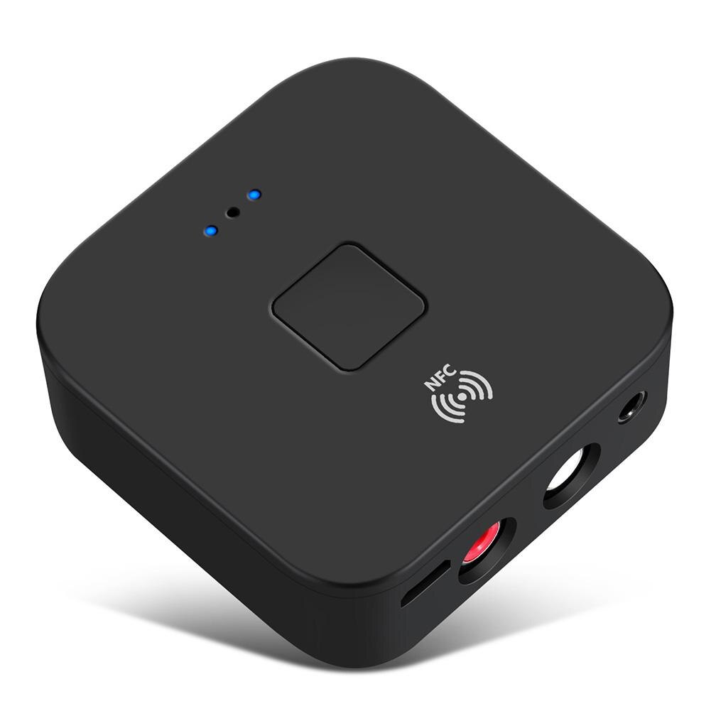 B11 NFC Bluetooth Dongle Adapter Wireless Audio Music Receiver for Phone PC Car 3.5mm Dual Audio Port Support Connection