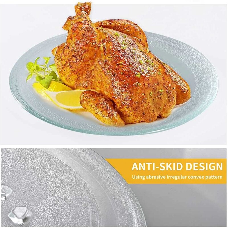 9.6 Inch Microwave Plate Spare Microwave Dish Durable Universal Microwave Turntable Glass Plates Round Replacement Plate