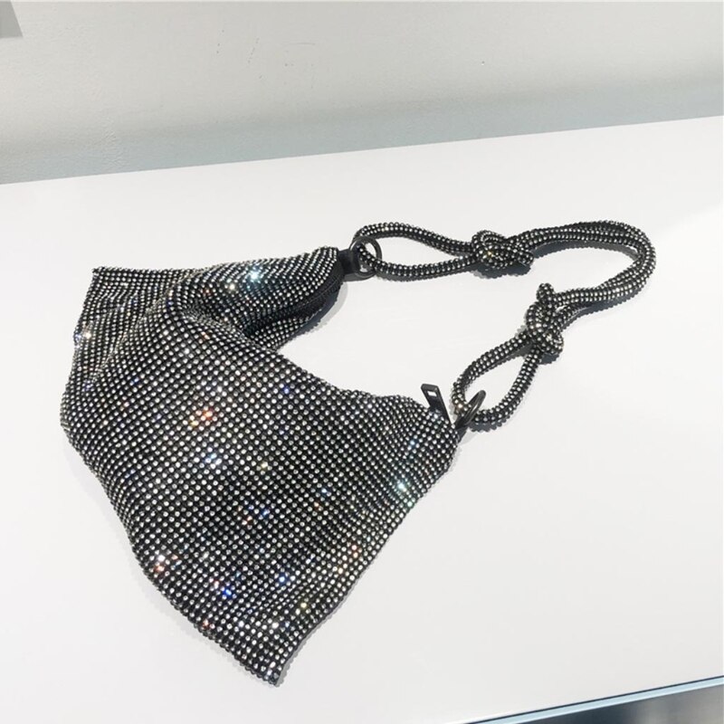 Shining Rhinestone Clutch Portemonnees Keten Riem Schoudertas Hobo Tassen Chic Alexander Onderarm Zak Top Rits
