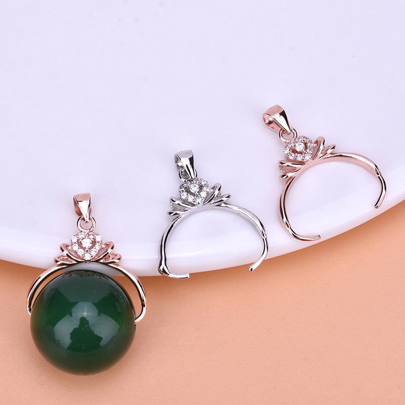Kroon Met Diamanten Hanger Sluiting Sieraden Diy Accessoires Jade Jade Crystal Edelsteen Hanger Gesp