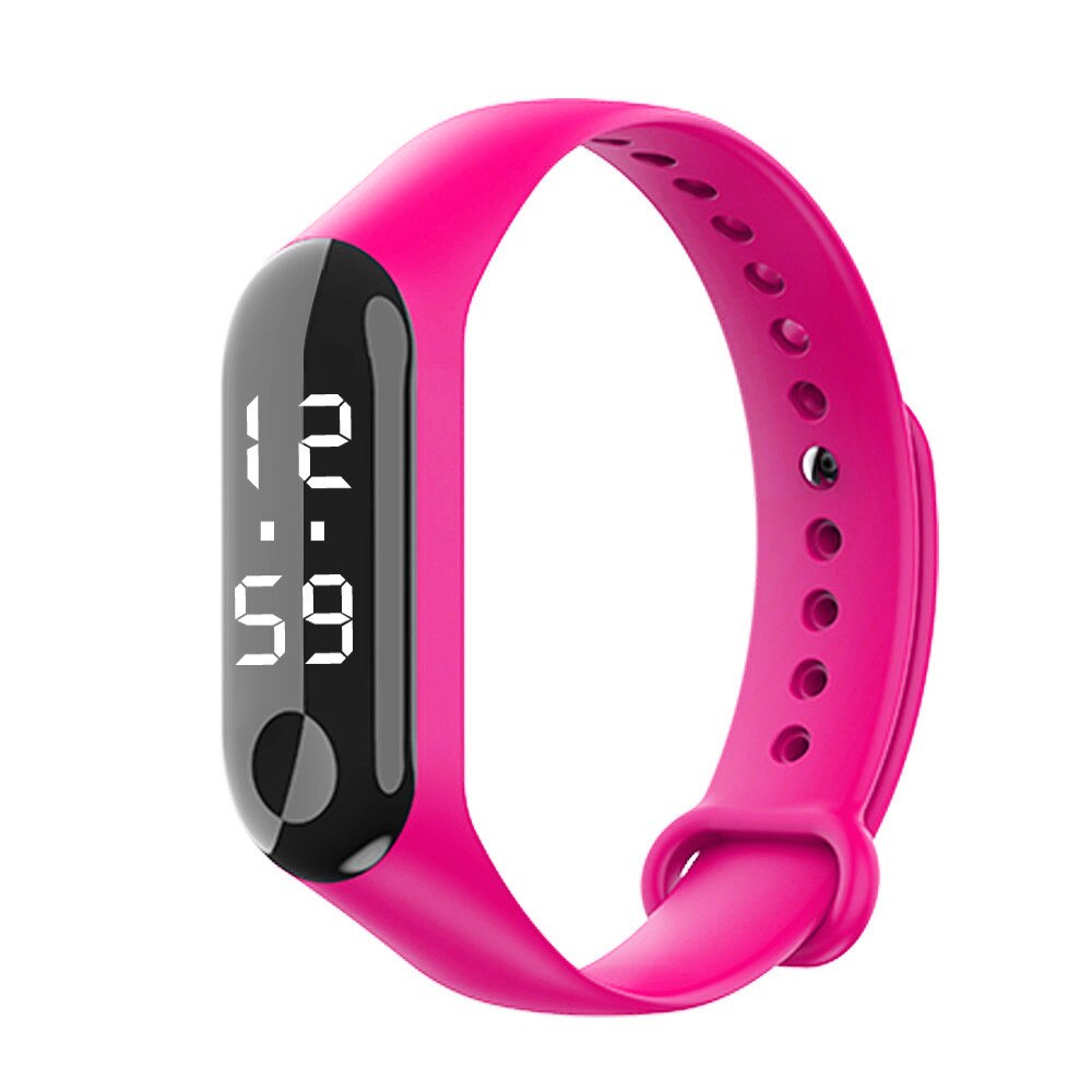 Digital Led Sports Watch Unisex Silicone Band Wrist Watches Men Women Digital Display Smart Watch: E