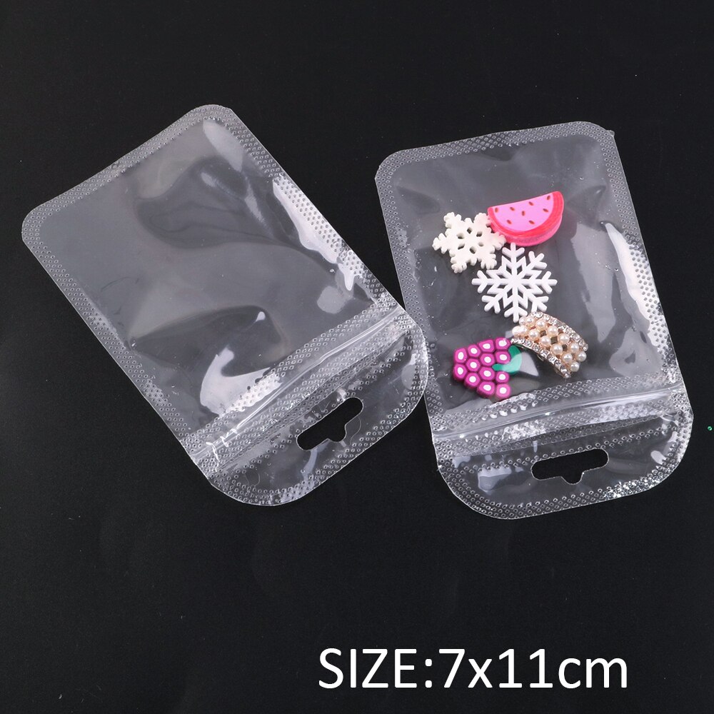 50pcs Zip Lock Ziplock Bags Clear Packaging Storage Package Small Jewelry Packing Reclosable Vacuum Storage Bag,50Yc10812: 1099138005