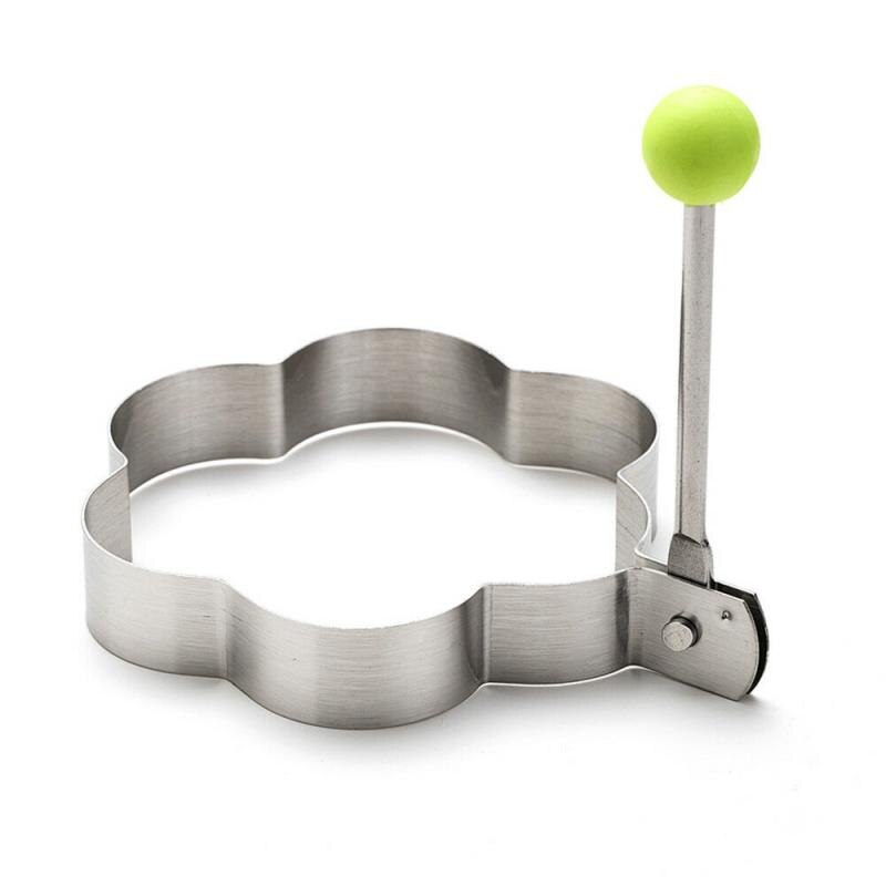 Acier inoxydable oeuf frit Shaper oeuf frit Shaper anneau de crêpe cercle moule coeur forme outils de cuisine accessoires de cuisson: Flower