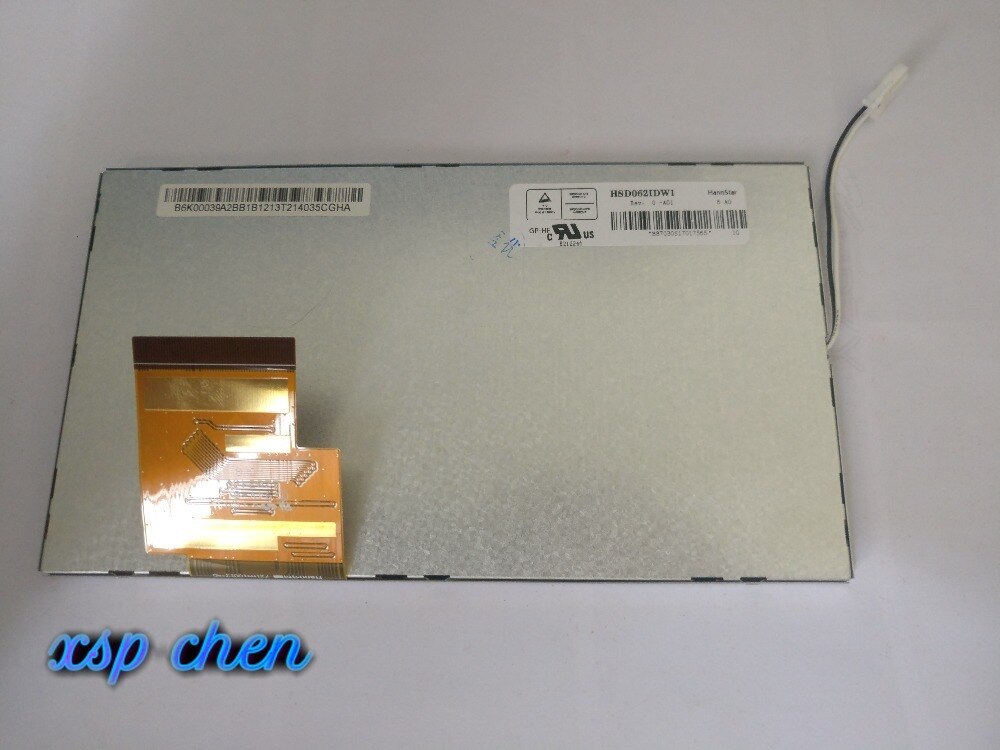 100% originele 6.2 inch HSD062IDW1 A00 A01 A02 lcd-scherm auto Display en 155*88mm 4 draads resistive touch screen