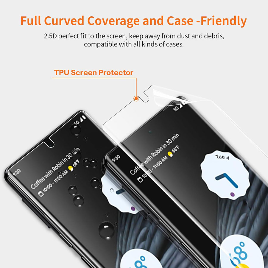 Protecteur d'écran en Hydrogel pour Google Pixel 8 Pro 5A 4A 5G 4G, film en silicone TPU 256, auto-cicatrisant