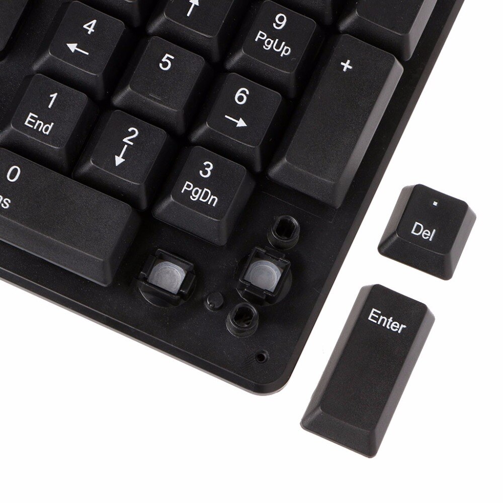 Black 2.4GHz Wireless Keyboard Optical Mouse Combo Kit With USB Receiver For Laptop Desktop Computer