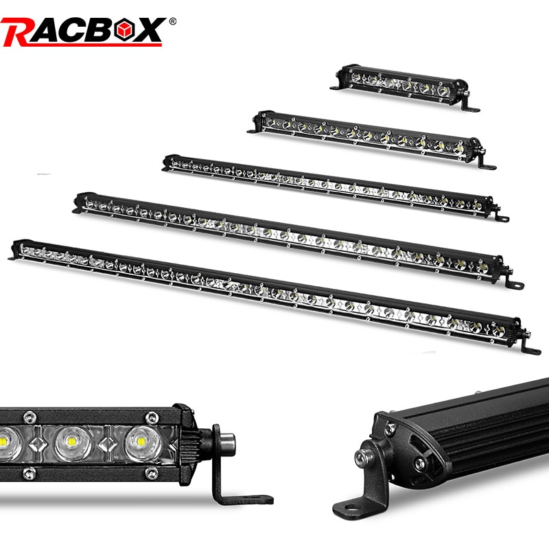 7 10 13 20 Inch Enkele Rij Offroad Led Licht Bar 18 W 36 W 54 W Led Verlichting bar Flood Spot Beam Dagrijverlichting Atv Suv