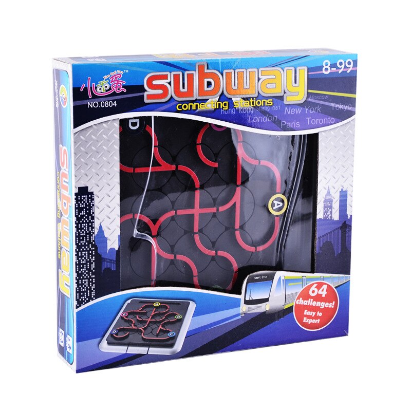Metro Labyrint 64 niveaus Pass Taak Logic Redeneren Spel Puzzel Speelgoed Intelligentie Labyrint party spel voor kinderen