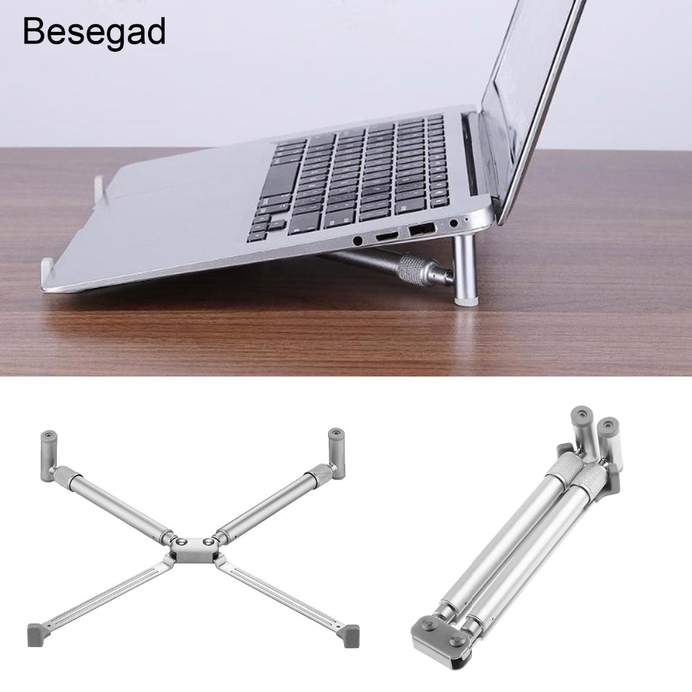 Besegad foldbart bærbar stativ justerbar bærbare tablets kølestøtte beslag holder til macbook imac notebook tilbehør