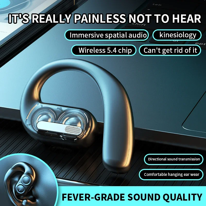 Bezprzewodowe słuchawki Bluetooth Pełny otwarty zestaw słuchawkowy Przewodnictwo powietrzne Słuchawki z zaczepem na ucho Zestaw głośnomówiący z redukcją szumów Audifonos Sporty
