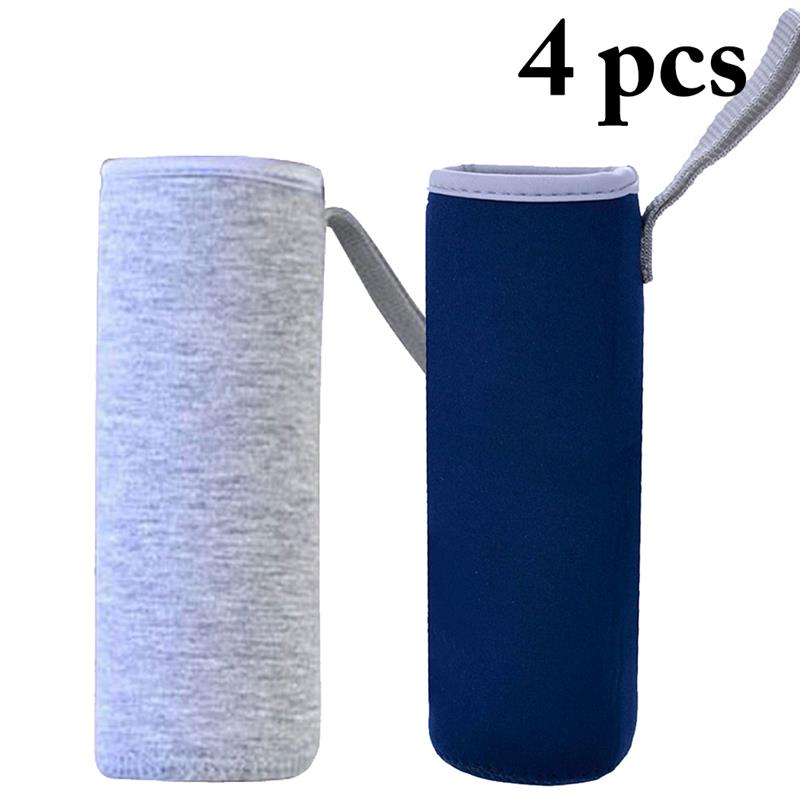 6 stk /4 stk sport vandflaske dæksel neopren isolator ærmet taske taske pose vand flaske dæksel drikke flaske ærme: 1