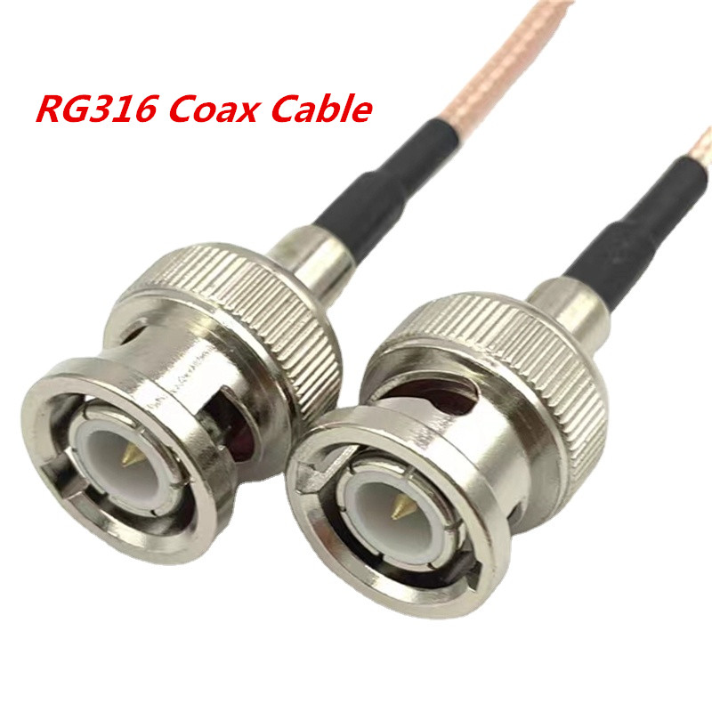 RG316-Koaxkabel, Q9 BNC-Stecker auf BNC-Stecker, crimpen für RG316 SDI-Signalkamera, RF-Zopf, weiches 50-Ohm-Koaxialkabel