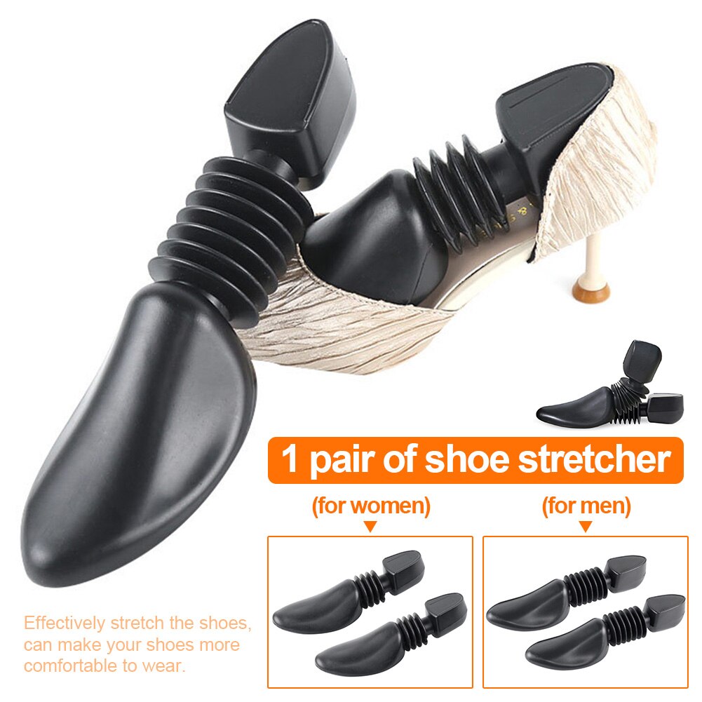 2PCS Portable Plastic Shoe Stretcher Shaper Durable Anti Wrinkle Boots Expander Universal Home Elastic Spring Adjustable