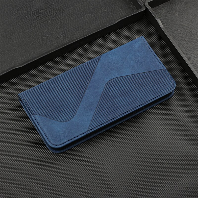 Magnetische Lederen Boek Case Voor Samsung Galaxy A21S Wallet Cover Voor Samsung A21 Een 21 S Flip Stand Telefoon Gevallen samsunga21s Coque: A21S / Blauw