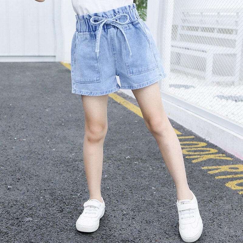 Meisjes denim shorts blauw zomer kindershorts voor meisjes 12 4 6 8 10 tienermeisjes jeans kinderbroeken