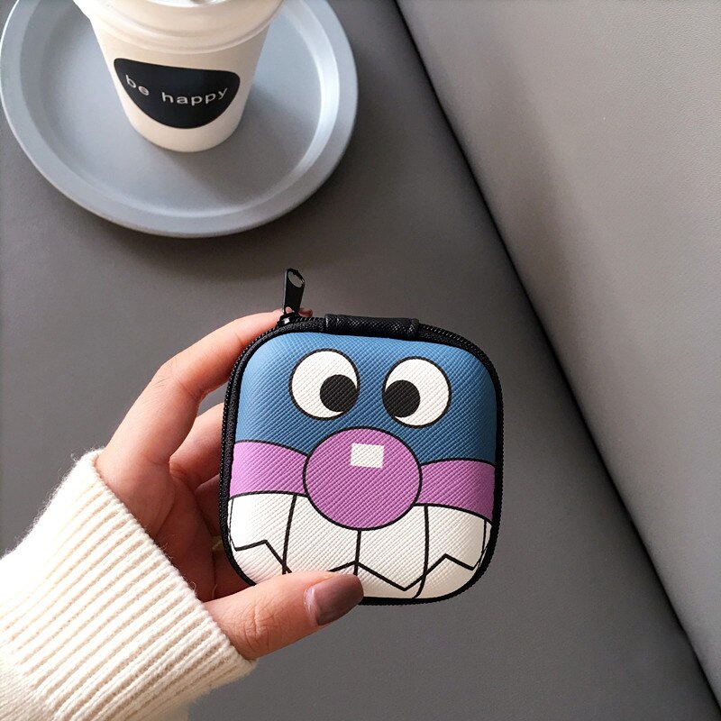 Cute Cartoon Mini Chiusura Lampo caso Duro Della Cuffia Portatile Auricolari Sacchetto Della scatola Auricolare Sacchetto Di Immagazzinaggio Caso di Protezione USB Cable Organizer: 04