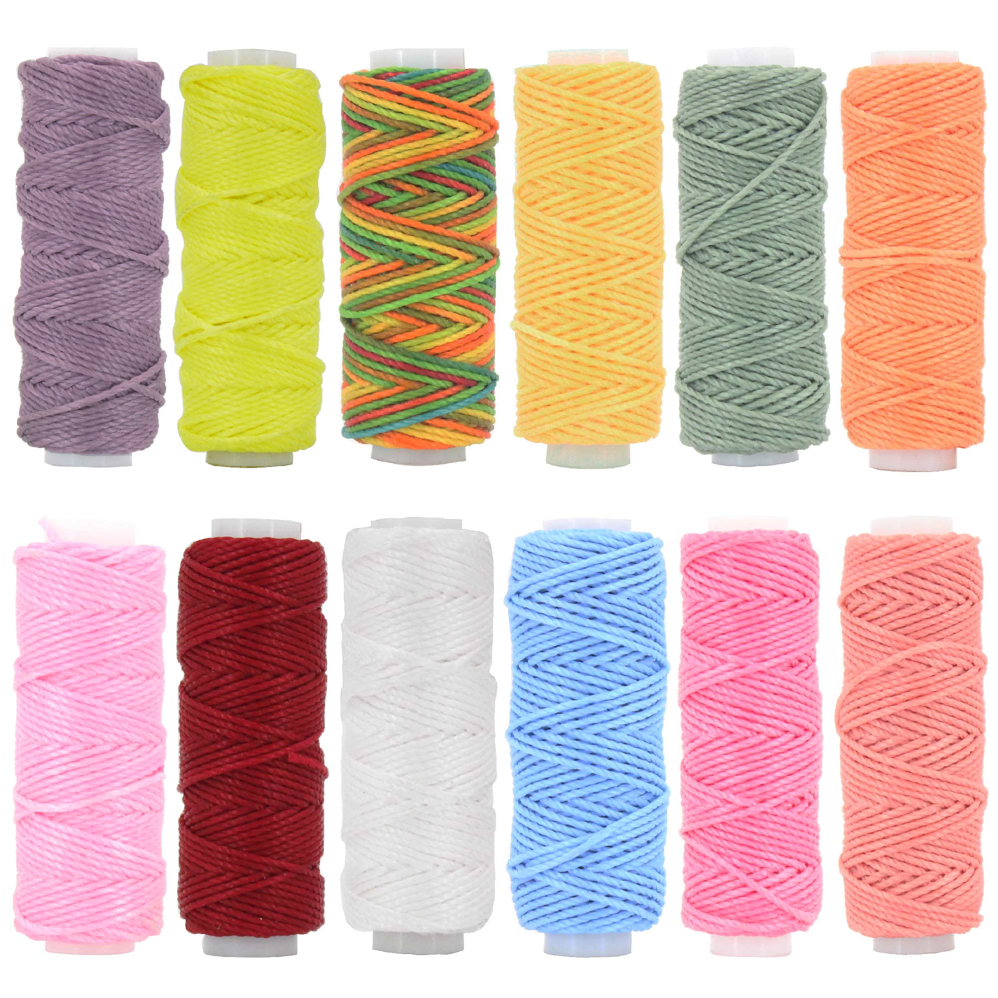 Hilo encerado redondo para cuero, 0,45, 0,8mm, para pulseras artesanales, costura de poliéster, cuerdas recubiertas de cera, accesorios para bricolaje