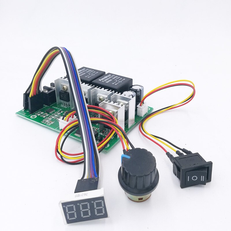 DC10V~55V digital display PWM speed controller Forward and reverse DC motor 0~100% adjustable 12V 24V 40A For linear actuator