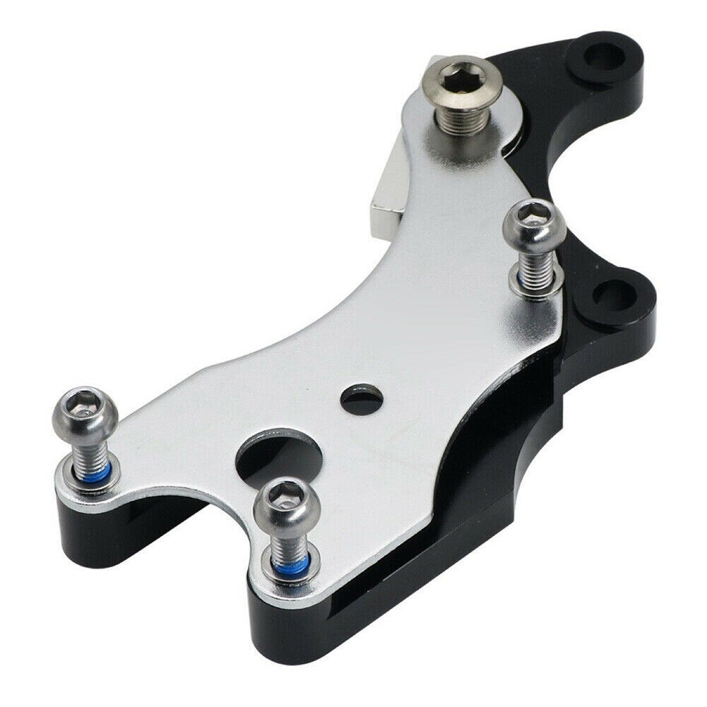 MTB Road Bike Disc Brake No Disc Frame Mount Conversion Seat Disc Brake Adapter: sliver