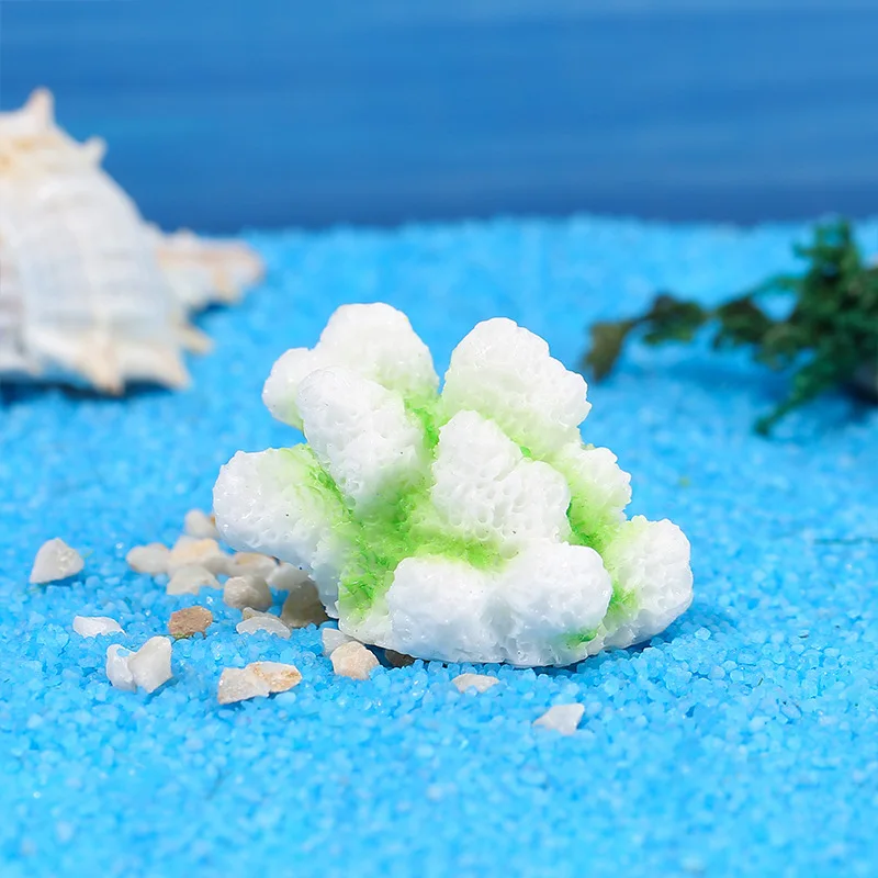 Simulated Coral Aquarium Fish Tank Farming Small Ornaments Decoration Eight Melon Fish DIY Ornaments крышка для аквариума: Red