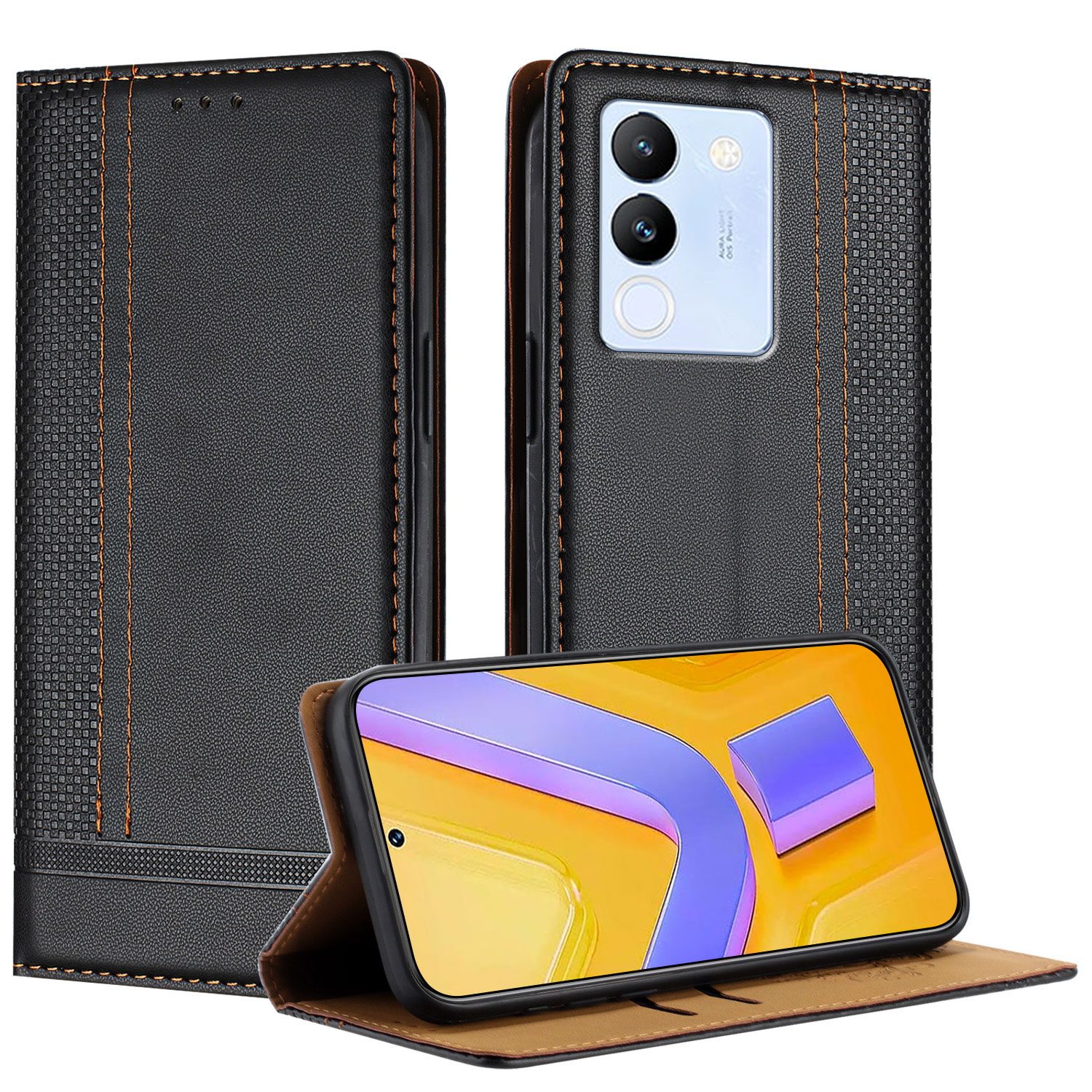 Vivo V30 Lite 5G Funda de cuero con tapa para teléfono, carcasa con billetera para Vivo V30 V30 Pro V30e V30 V40 SE