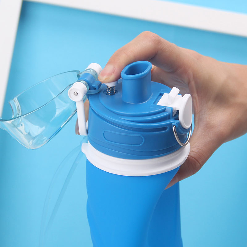 Silikonskakflaskor som fällbar bärbar utomhusresa campingvattenflaska proteinpulver sport shaker kopp drinkware leverans 29