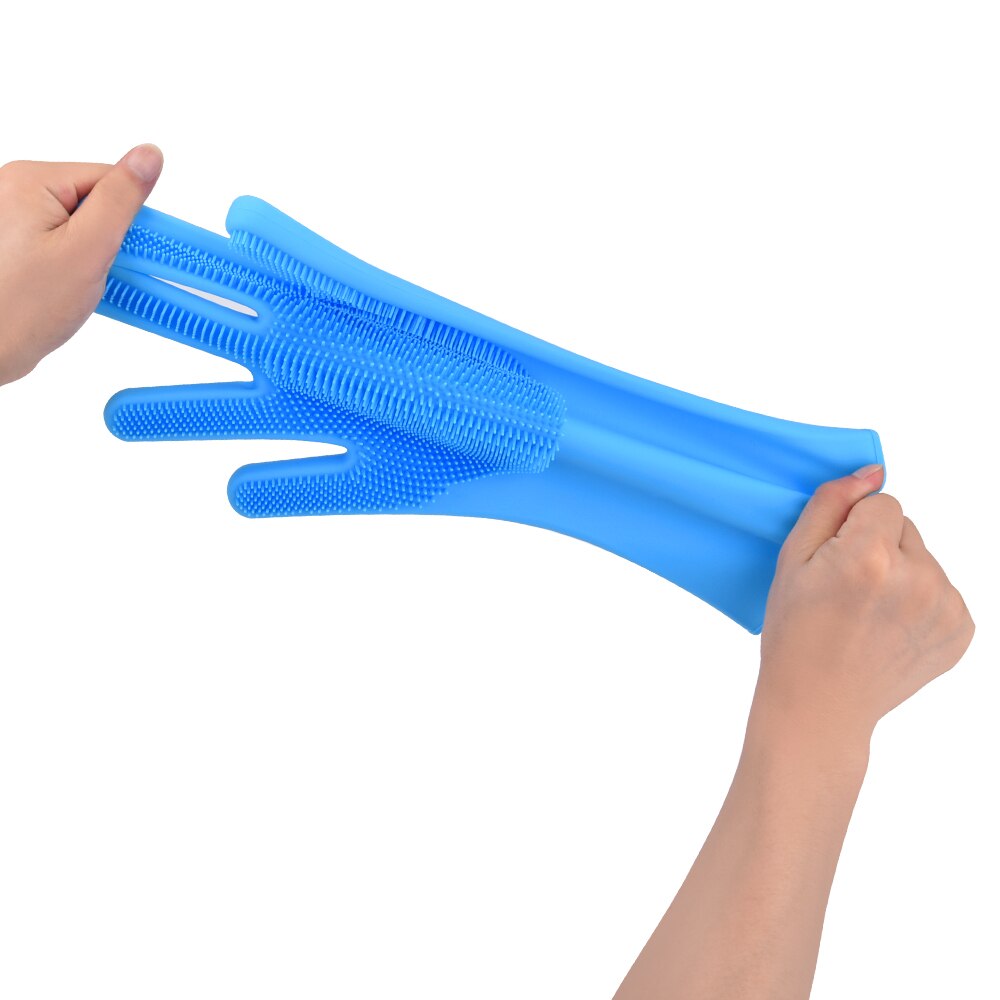 Guantes de silicona para lavar platos, 2 uds., guantes para fregar platos de limpieza, limpieza de cocina, grado alimenticio