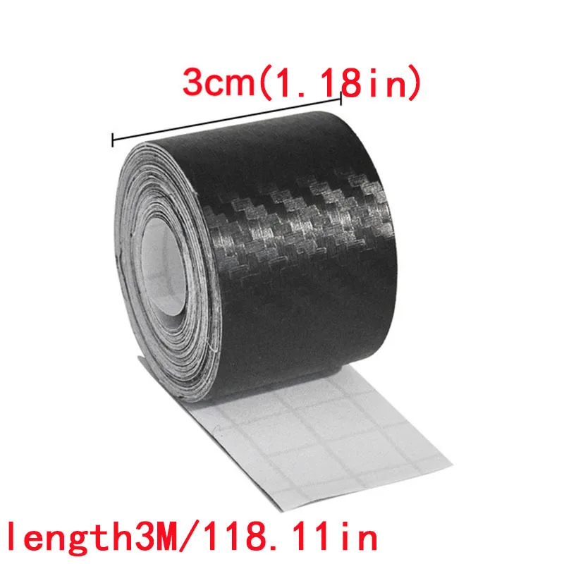 Fita adesiva de fibra de carbono para carro, fita de pano automotiva, à prova d'água, adesivo decorativo, seladores, hardware para casa: Preto