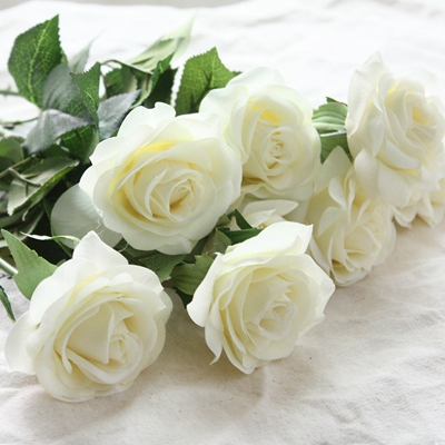 20 teile/satz Künstliche Blumen die Seide Blumen Weiß Real berühren Blumen Hochzeit Strauß Heimat Party Dekorative Party Blumen: 1