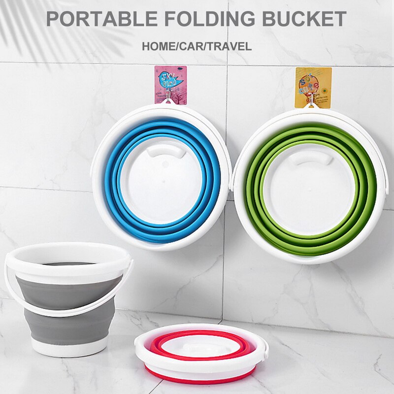 3L/5L/10L Tragbare Falten Eimer Silikon Kunststoff Auto Eimer Kinder Outdoor Angeln Haushalts Multifunktionale Eimer