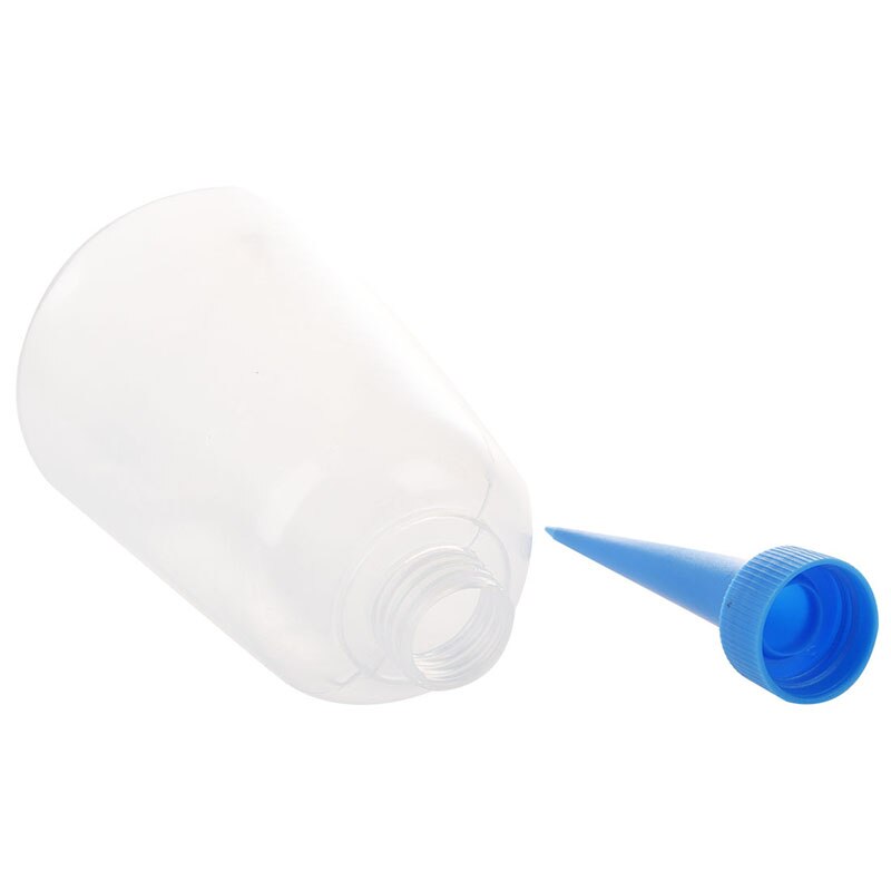 Clear White Blue Plastic Liquid Glue Applicator Bottle
