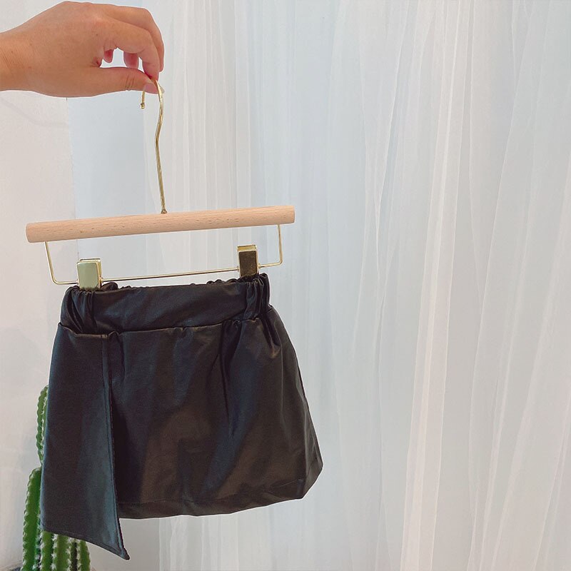 Faux cuir jupe âge pour 2 - 10 ans bébé fille noir décontracté asymétrique jupe enfants jupes: 10