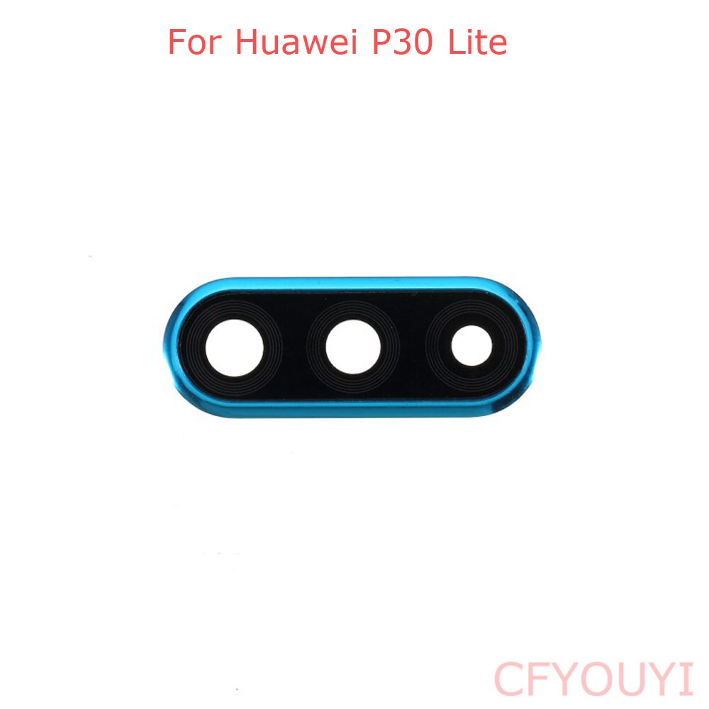 Für Huawei P30 Lite Zurück Kamera Objektiv Ring Abdeckung mit Glas Objektiv: Blau
