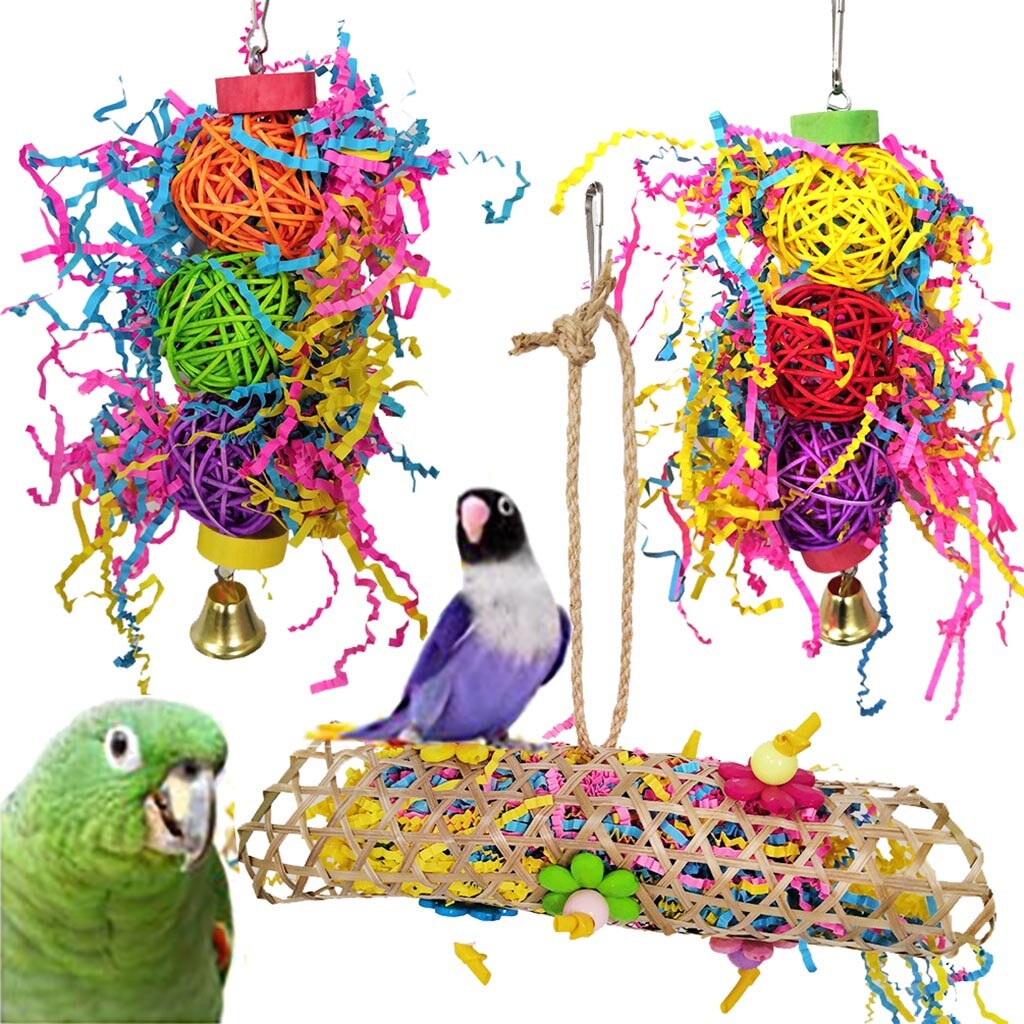 Huisdier Vogel Papegaai Swing Kooi Speelgoed Chew Beten Parkiet Valkparkiet Conure Van Mooie Kleurrijke Papegaai Speelgoed Mooie Decoratie