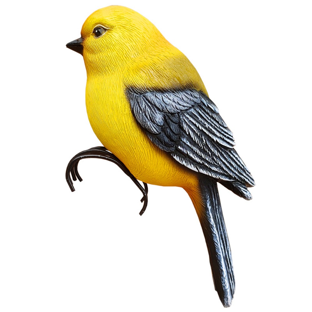 Garden Decor Resin Bird Ornament Cute Simulation Animal Statue Decorative Miniatures Sculpture Garden: light green