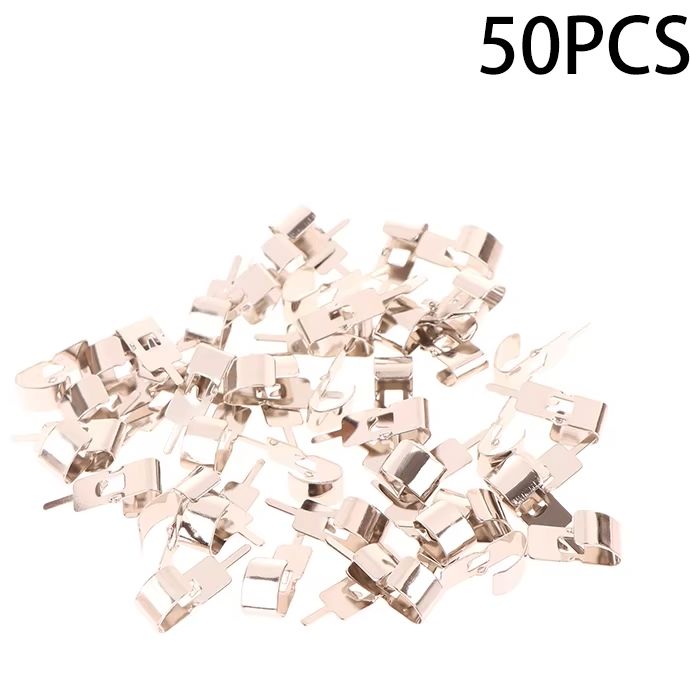 Batteriekontakt-Batterieleinsatz 50 Stück Federstahl 18650 Batterieclip 18650 Batteriehalter