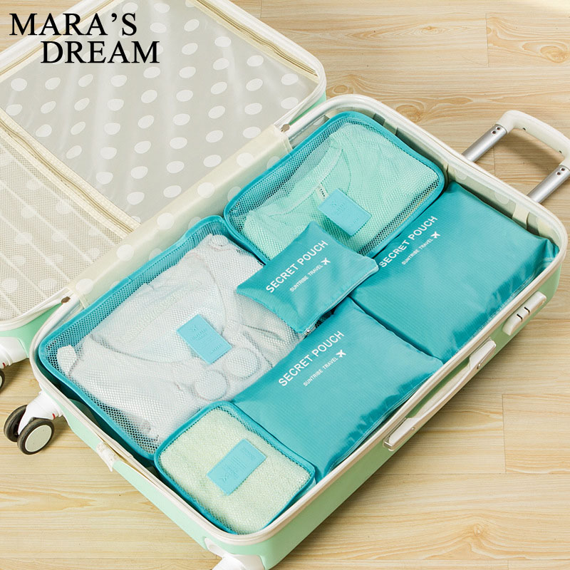Mara's Dream 6 pièces Polyester voyage emballage Cubes Portable étanche respirant hommes et femmes bagages sacs de voyage