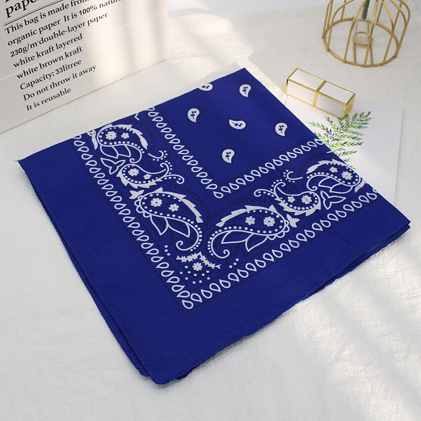 Bandana Vierkante Hoofd Hip Hop Zwart Sjaals Vrouwen Sport Bandana Haarband Sjaal Sport Hoofddeksels Zakdoek: Royal Blue