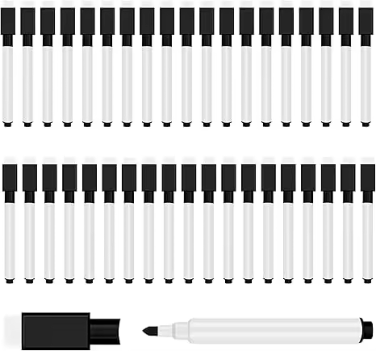 4 Stuks Zwart Droog Wissen Marker Met Gum Cap White Board Mini Dry Erase Marker Voor Kantoor Schoolbenodigdheden: Paars