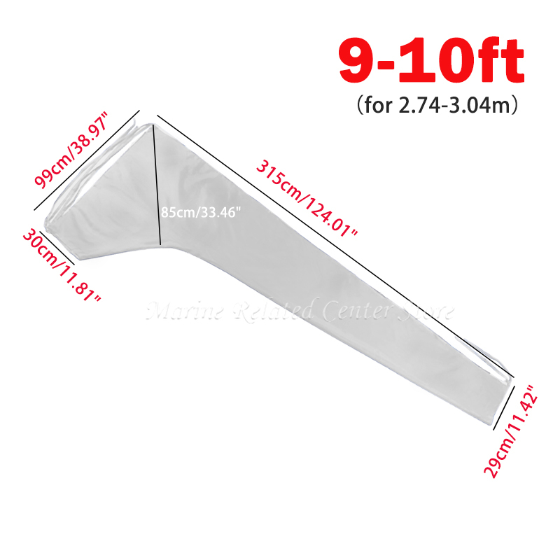 600D Heavy Duty Mainsail Boom Cover, Waterproof Boat Sail Cover, 8-13ft Anti-Wind Cover Sunshade Cover Outdoor Booms Boat Cover: Gold
