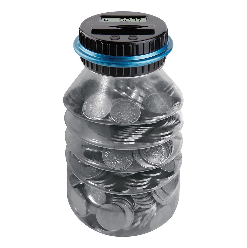 Tirelire numérique, pot d'économie d'énergie transparent avec écran LCD, pièce de monnaie USD EURO GBP, directe Z108