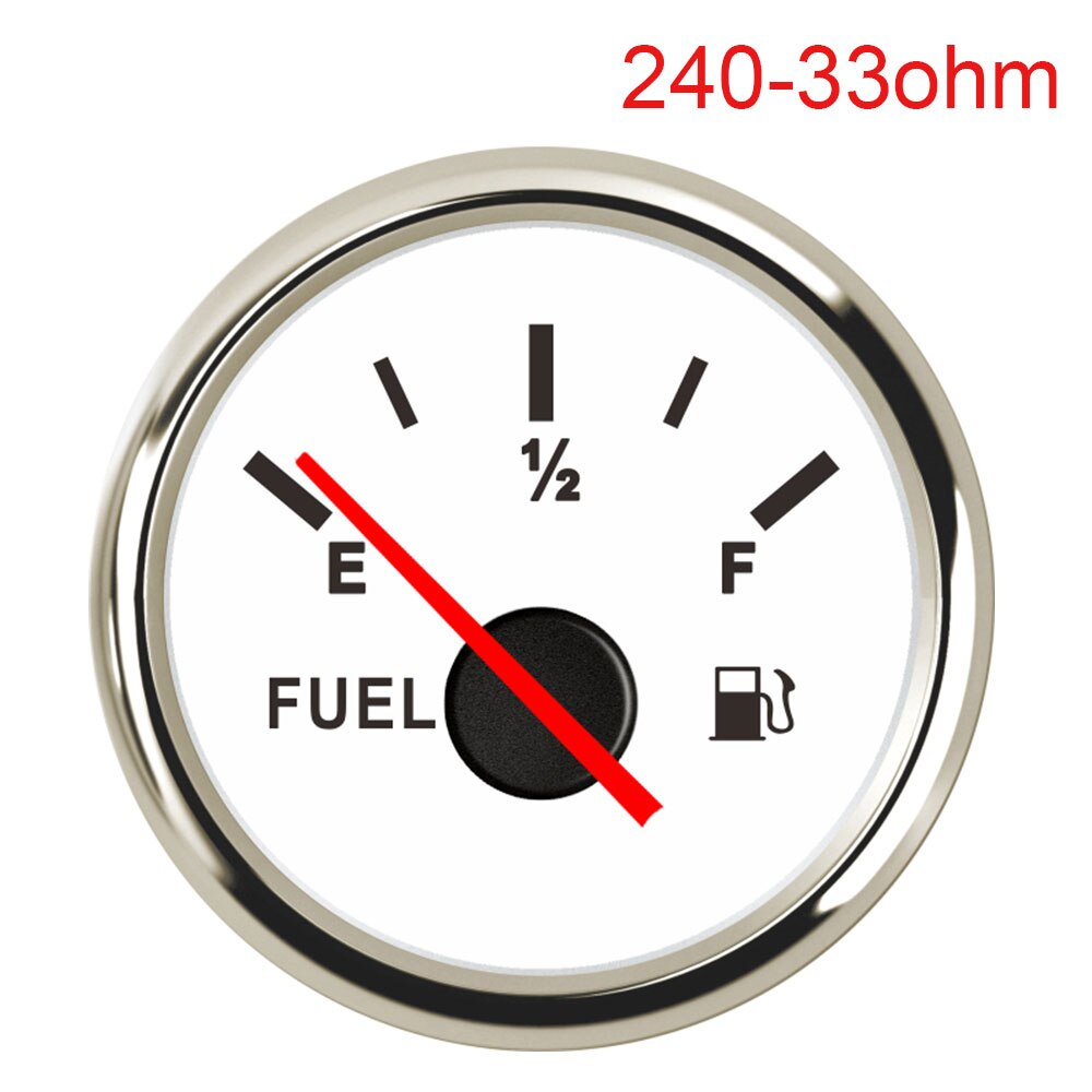 52mm Universal Pointer Fuel Oil Gauge 9-32V Electrical LED Display Fuel Level Gauge For Car Boat Truck RV Camper Instruments: WS-240-33 ohm