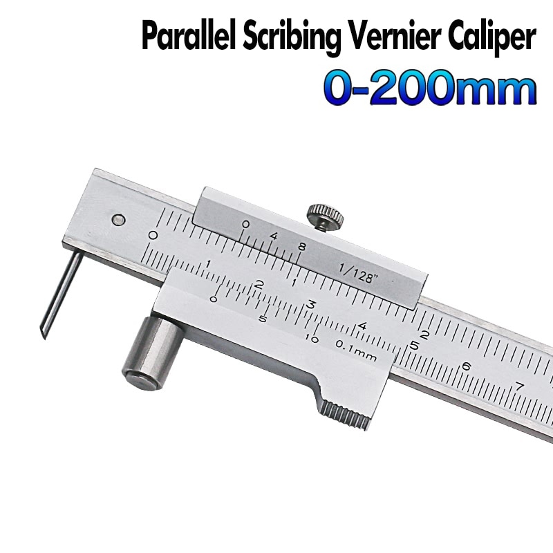0-200mm Stainless Steel Vernier Calipers Woodworking Metalworking Marking Gauging Ruler Aperture Depth Diameter Measure Tool