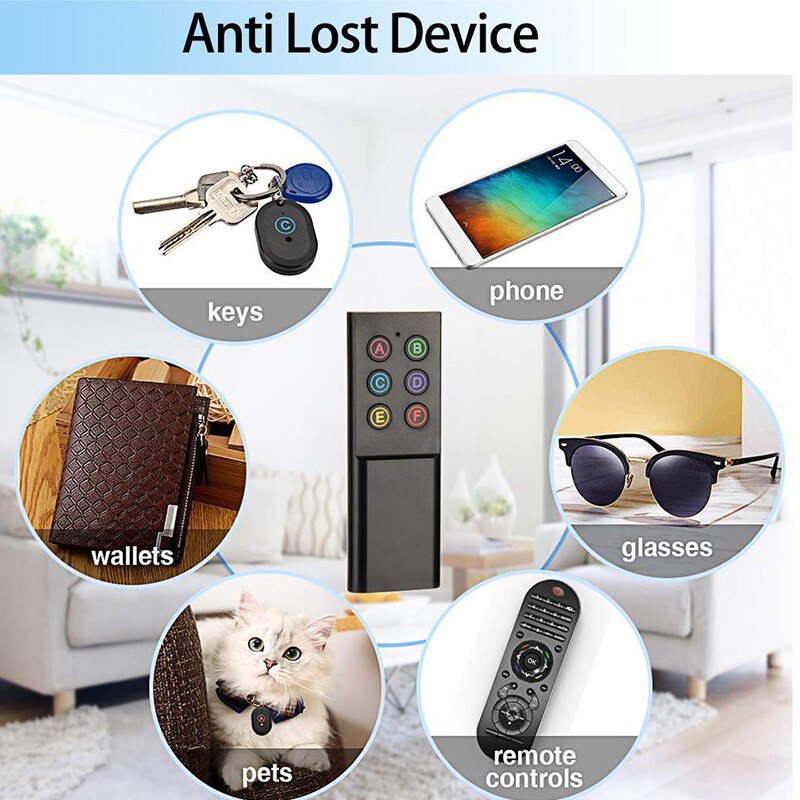Mini localisateur de voiture multi-langue sans fil téléphone Mobile clé trouveur 6 en 1 localisateur clé Tracker sac à main animal de compagnie téléphone trouveur Anti-perte