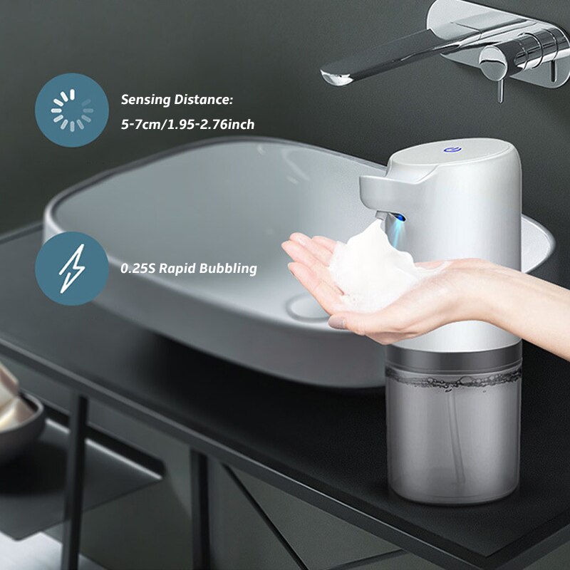 400ml Intelligent Automatic Liquid Soap DispenserSmart Sensor Liquid Soap Dispenser Hand Washing Device For Kitchen Bathroom