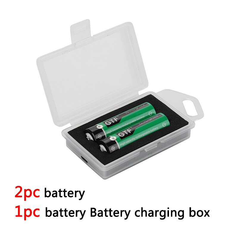 GTF1.5V USB AA li-ion Battery 2800mwh 1900mah 100% capacity li-polymer USB rechargeable battery Box USB cable: 2pc battery and box