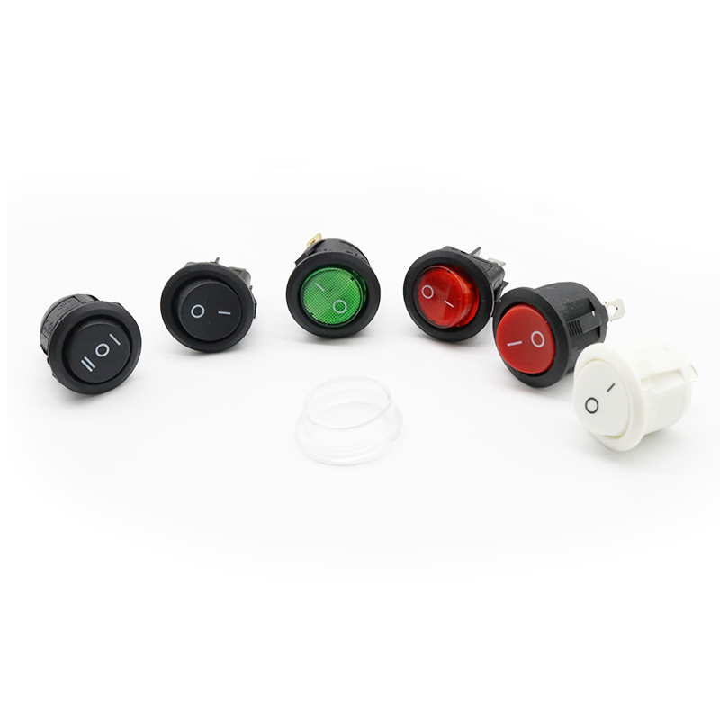 2PCS KCD1 20MM Round Rocker Switch 2/3/4Pin ON-OFF-ON 12V 6A/250VAC 10A/125VAC SPST LED Car Push Button Switch With Light