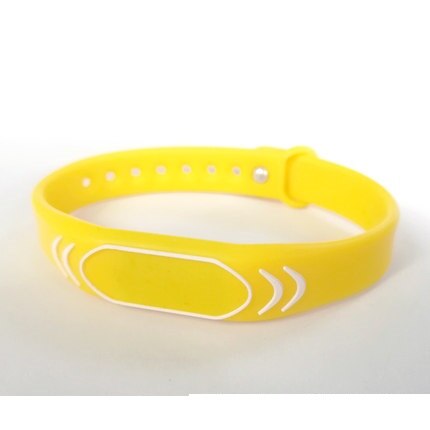 Rfid Polsbandjes EM4100 125Khz Lezen Siliconen Armband Verstelbare Zwembad Toegangscontrole Kaart 1Pcs Kan Niet Schrijven: YELLOW