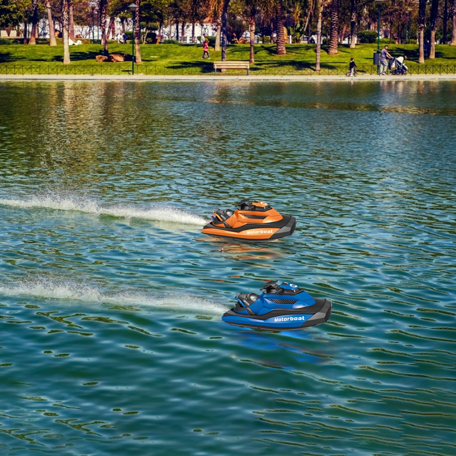 2.4Ghz Rc Boot High Speed Racing Oplaadbare Batterijen Voor Kinderen Boot Met Water Detection Waterdichte Boot Speelgoed Voor Kids