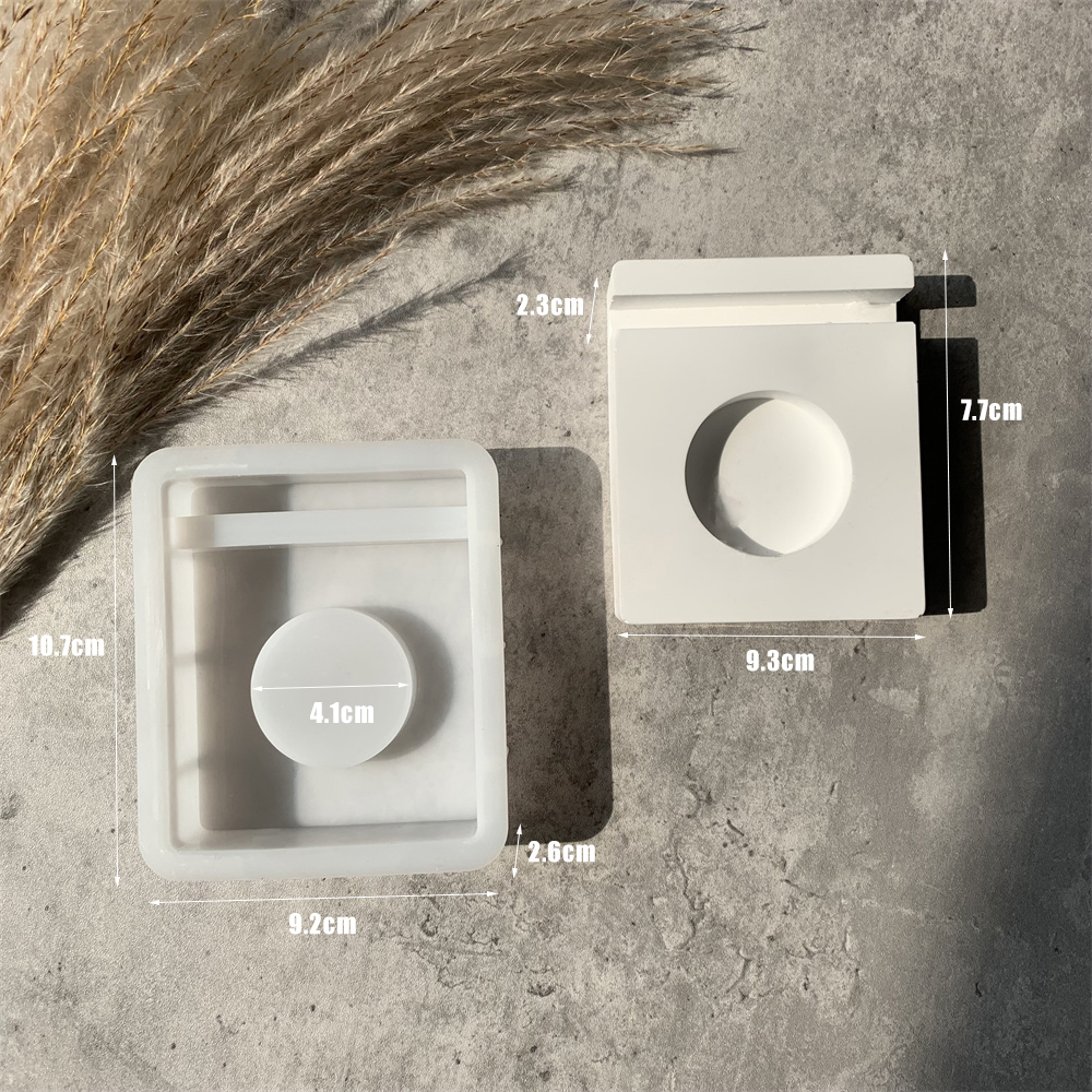 Serie natalizia portacandele stampo in silicone fai da te pupazzo di neve alce casa candeliere ornamento stampo in resina artigianato in gesso 3D decorazioni per la casa: BIANCO